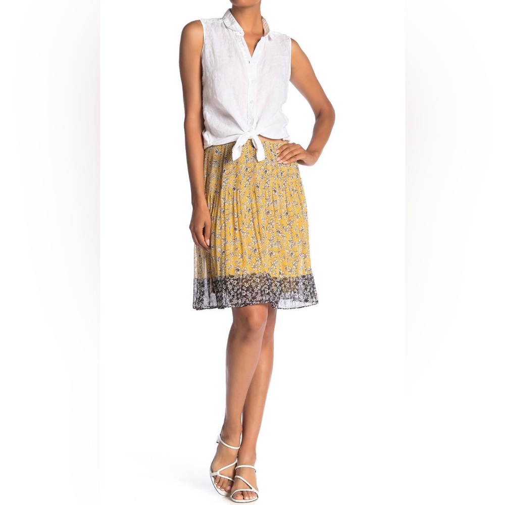 Yellow floral skirt
